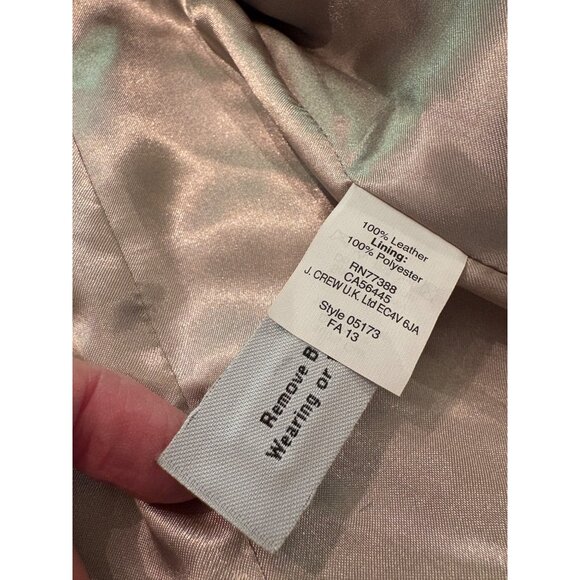 J. Crew Collection Calf Hair Leopard Print Leather Collarless Jacket Size 2 - Picture 14 of 16